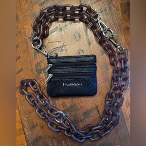 Save the Girls Black Wallet with Chain